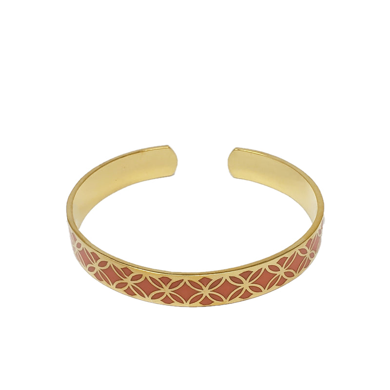 Signature Gold  Coral Resin Bracelet - Georgina Jewelry