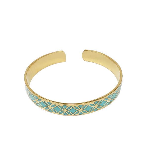 Signature Gold  Turquoise Resin Bracelet - Georgina Jewelry