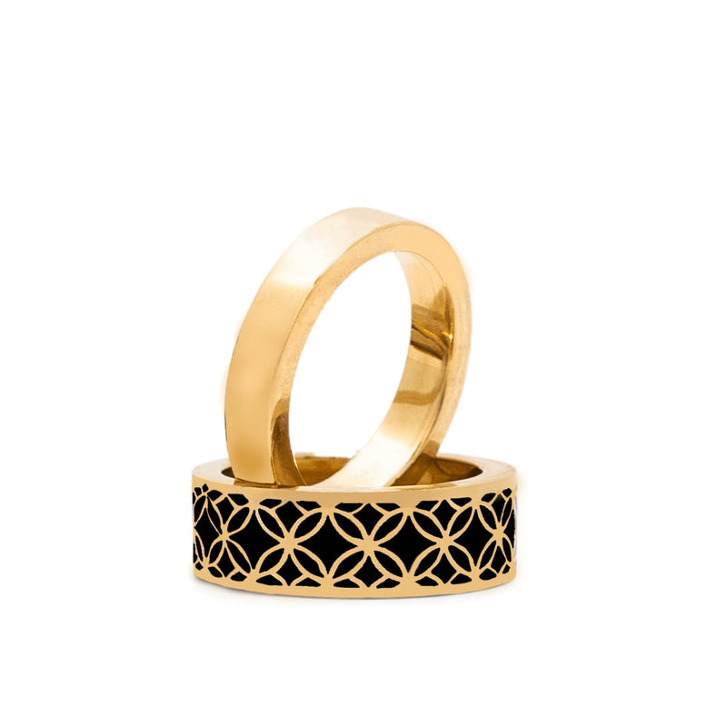 Signature Solid Gold Band Ring